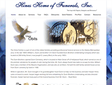 Tablet Screenshot of hineshomeoffunerals.com